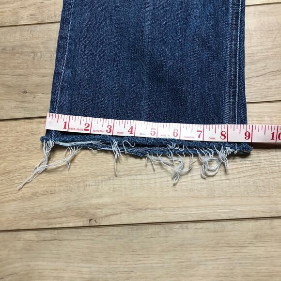 LOFT 90s High Waist Straight Leg Crop Denim Jeans Size 29 - Picture 9 of 9